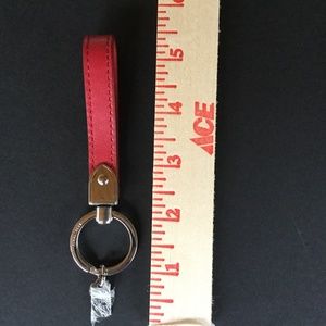Coach key ring with strap
